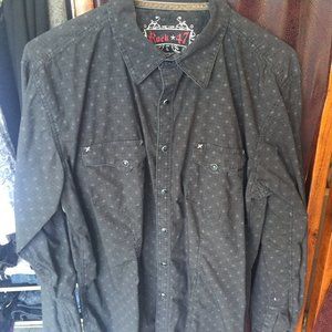 Wrangler Rock 47 Pearl Snap Rockabilly shirt